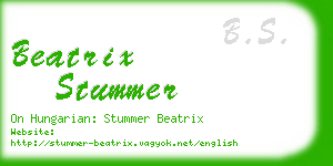 beatrix stummer business card